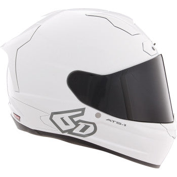 6D Full Carbon Fiber ATS-1R Solid White Helmet