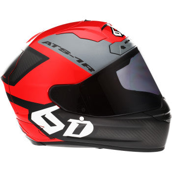 6D Full Carbon Fiber ATS-1R Wyman Red Helmet