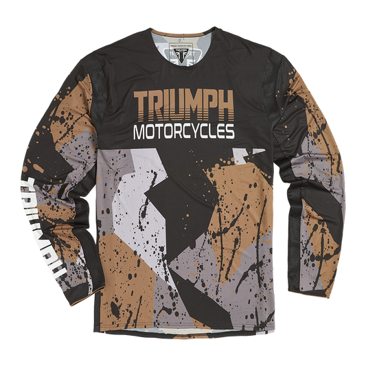 Triumph Motorcycle Men's Camo Long Sleeved Jersey