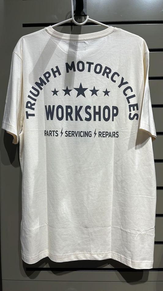 Triumph Motorcycle Men's Workshop Bone Tee